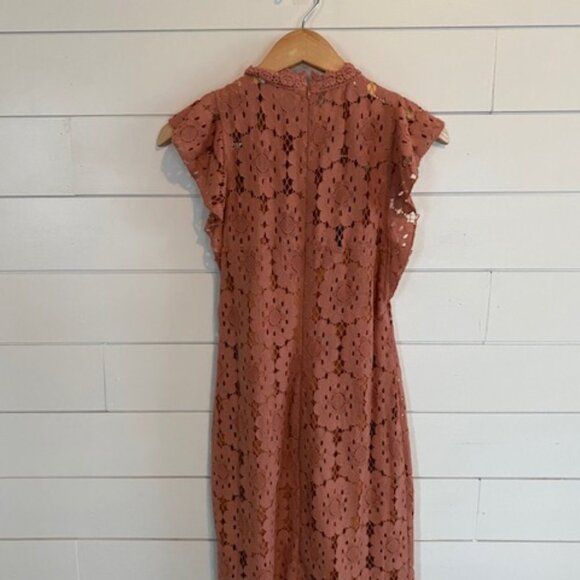 Z1018 CATO BURNT ORANGE COCKTAIL DRESS - Picture 4 of 11